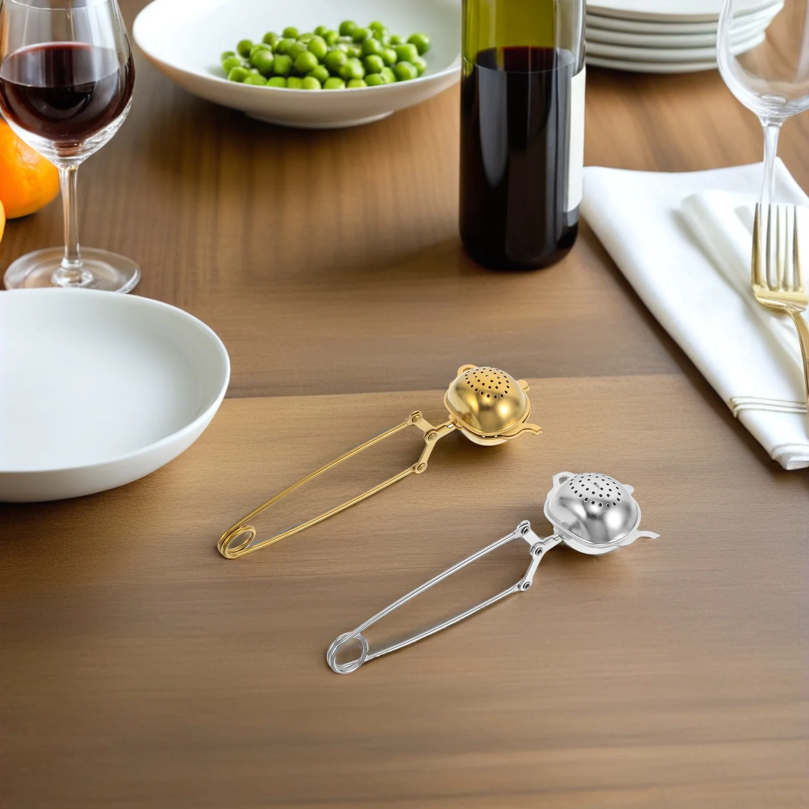 

2Pcs Fine Mesh Stainless Steel Tea Ball Infuser Reusable Strainer for Loose Leaf Tea Brewing Essentials Stainless Steel Strainer