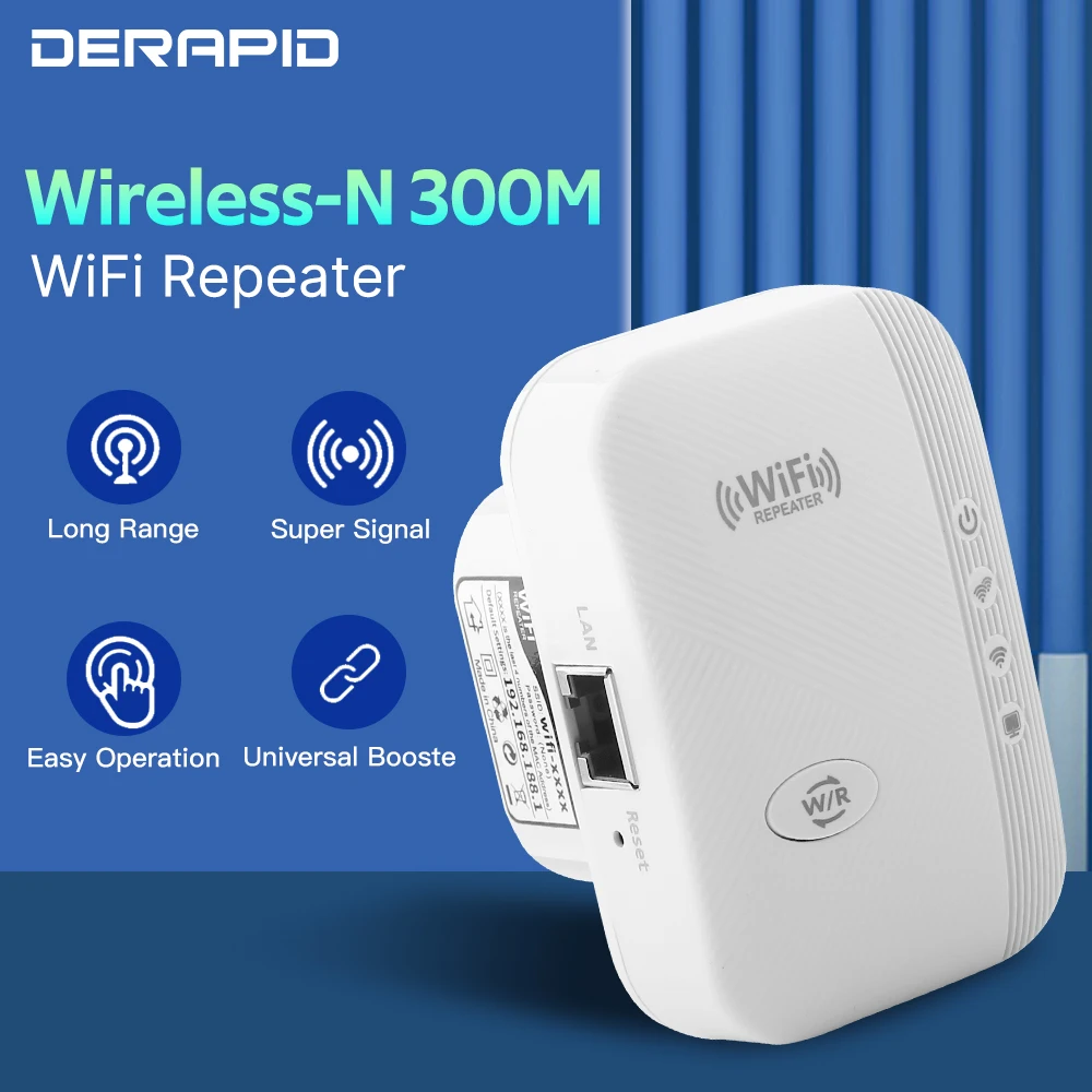 300Mbps Wireless WIFI Repeater 2.4G Wifi Range Extender Wi-Fi Signal Booster Amplifier 802.11N Network Card Adapter Easy Setting