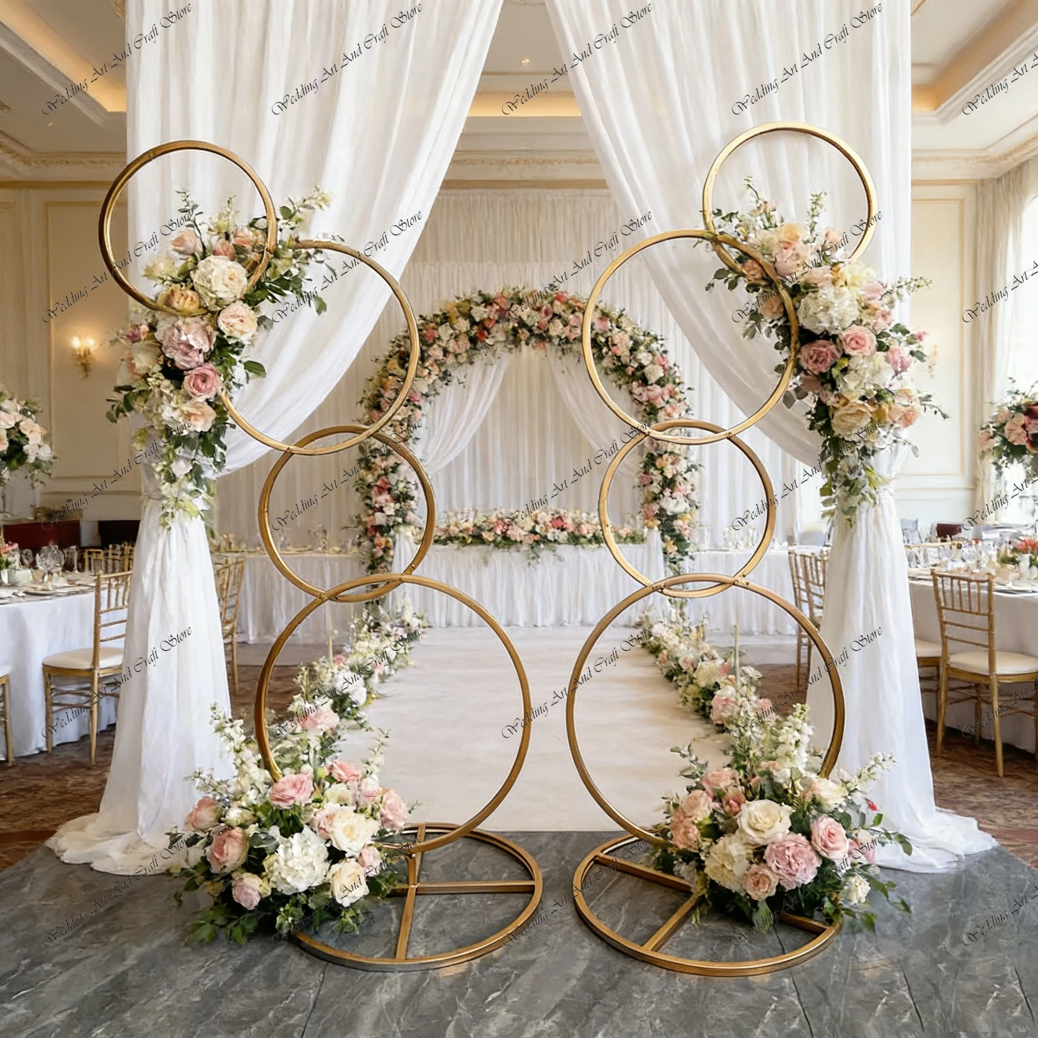 

2/4 шт. кованые железные подставки для цветов F30 150 см, 4-ярусная золотая металлическая арка для цветов, декор для свадебной сцены, арка для цветов ivy833