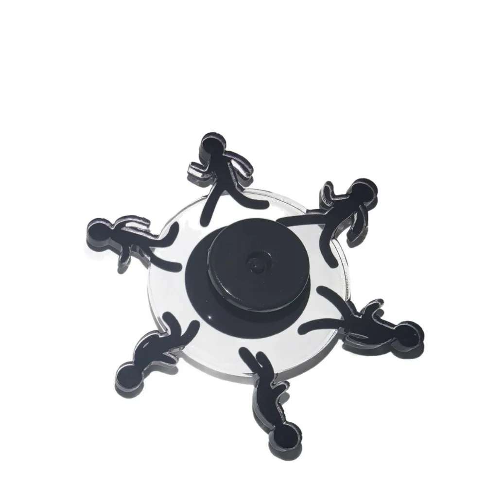 2 pièces Puzzle bâton homme doigt Spinner métal en alliage de Zinc Fidget Spinner Cool artisanat main filature jouets