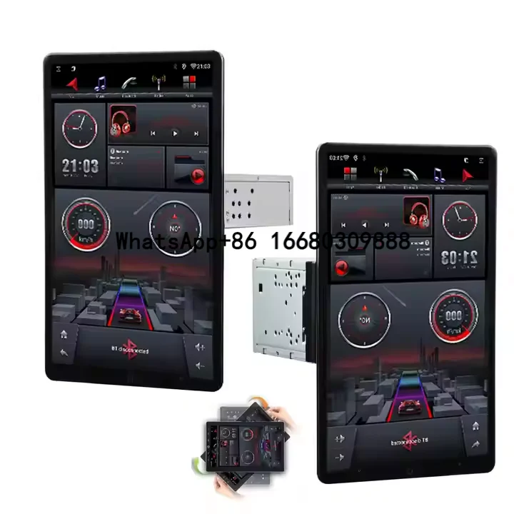 

13 Inch 360 Degree Rotating Double Spindle Car Multimedia GPS Player Universal 1 Din 2Din Video Touch Screen DSP MP3 Function