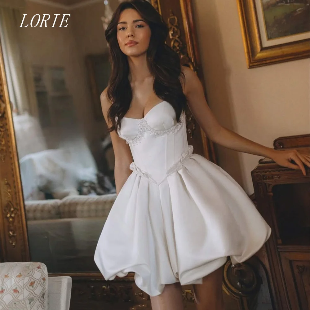 LORIE Luxury A Line Skirt Civil Wedding Dress Sweetheart Bridal Dresses Beading Spaghetti Strap Wedding Gown Customized 2026