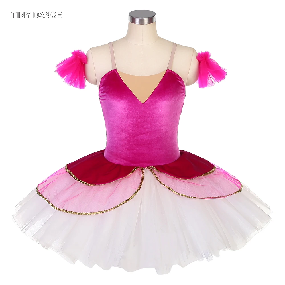 

Puffy Tutu Dress for Adults Ballet Costume Burgundy Velvet Bodice with White Platter Tutu Skirts Girls Ballet Dance Tutus 21025