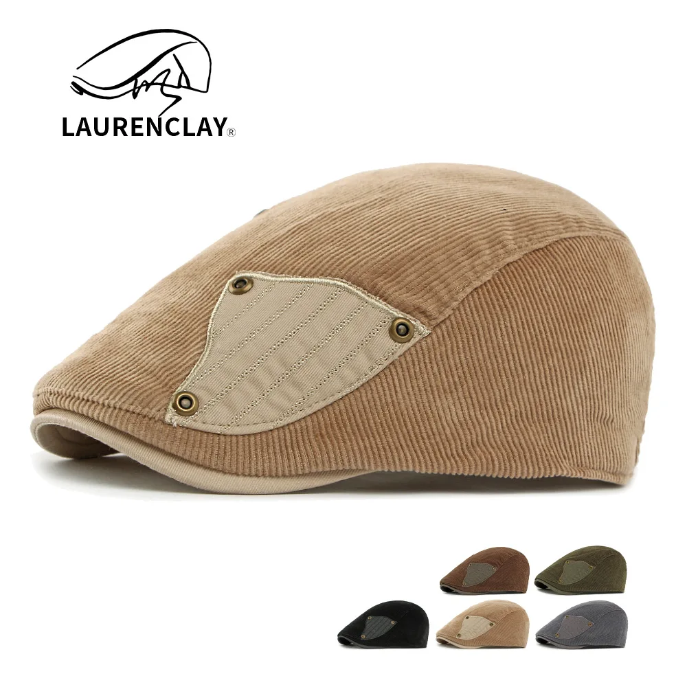 

New Corduroy Beret Hat For Women, British Retro Street Style Forward Cap, Men's Personalized Patch Baseball Cap, Trendy