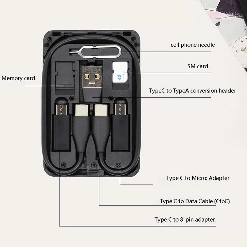 6 In 1 Multifunctional Phone Charge Cable Kit For IPhone 14 13 12 Pro Max Micro USB Cable Type C Adapter Cable