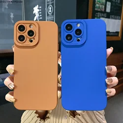 Silicone Phone Case for IPhone 13 Pro Max 11 12 14 Pro Max XR XSMax 7 8 15 Pro Max Soft Shockproof Matte Cover Case