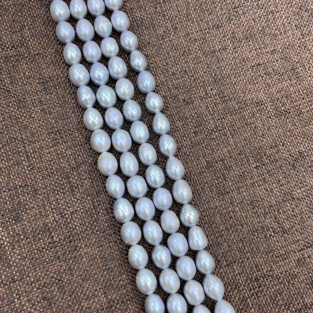 

7-8mmAAAA Natural Freshwater Pearl Gray Rice Beads Fat Isolate Bead Jewelry Make DIY Necklace Bracelet Accessories Women Wedding