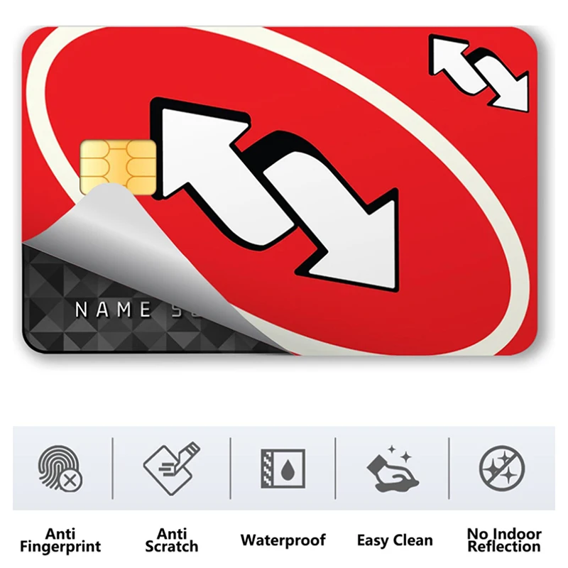 New Funny Words Anime PVC Young Creidt Card Debit Card Sticker Film Case Front Tape For Small Big Chip No Chip