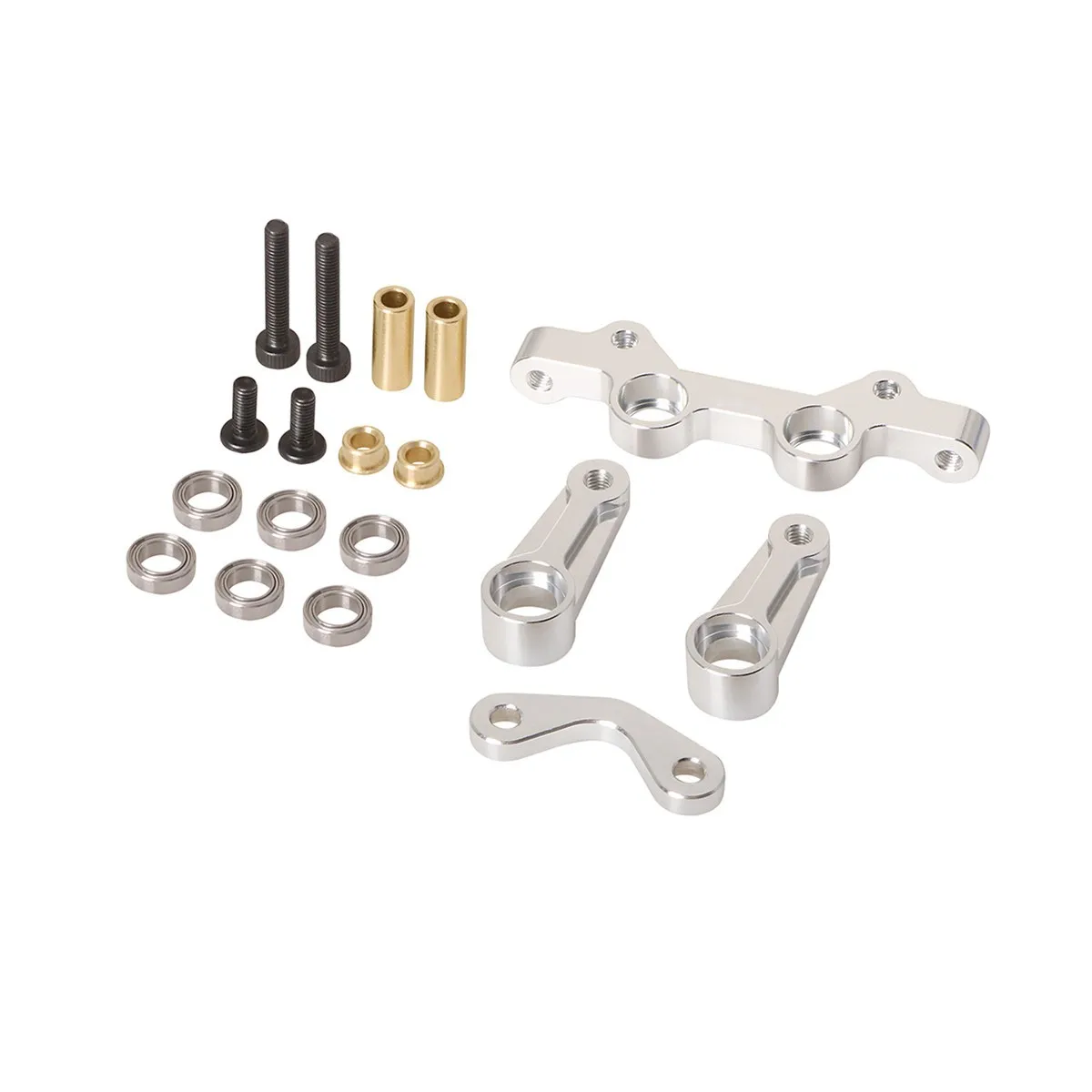 

LCX Racing 1/10 RC Truck Car Front Steering Arm Set Steering Bridge for Tamiya DT-04 Fighter NXGEN Upgrades Parts Accessories