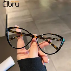 Elbru New Fashion miopia occhiali miopi donna uomo Anti Blue Light shortmiope Cateye Eyewear occhiali da vista Diopter 0-1.0-4.0