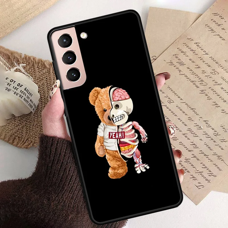 Phone Case for Samsung S26 S25 S24 S23 S22 Ultra S23 S22 S25 Plus S24 FE S26Edge Cartoon Teddy Bear Beer Phone Capa view 6