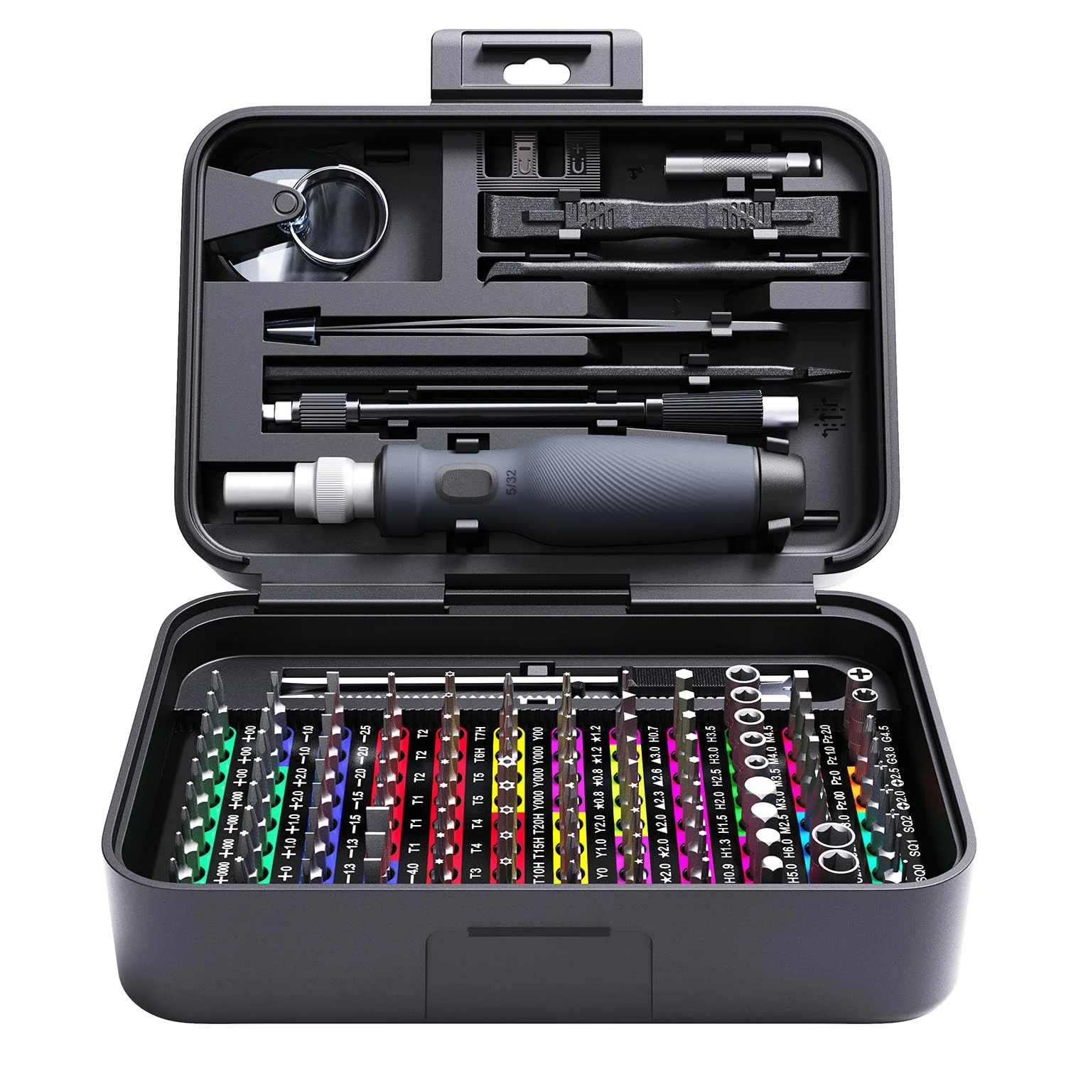 132 in 1 Micro Magnetic Repair Tool Kits with Storage Box 108 Bits Small Manual Screw Driver Toolkits for iPhone/Mac/iPad/Table