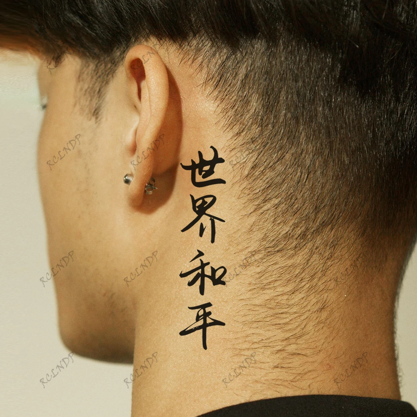 Waterproof Temporary Tattoo Sticker Chinese Characters World Peace Long Live Freedom Fake Tatto Flash Tatoo Tato for Women Men