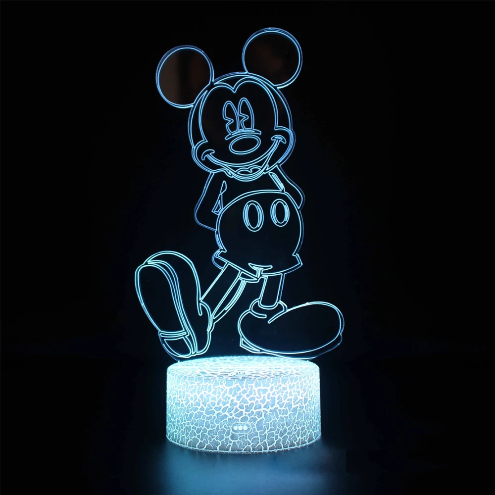 Mickey Mouse Clubhouse 3D Night Light LED 16 Colors Color Changing Lights Bedroom Decoration Toys Kids Kids Birthday Gift