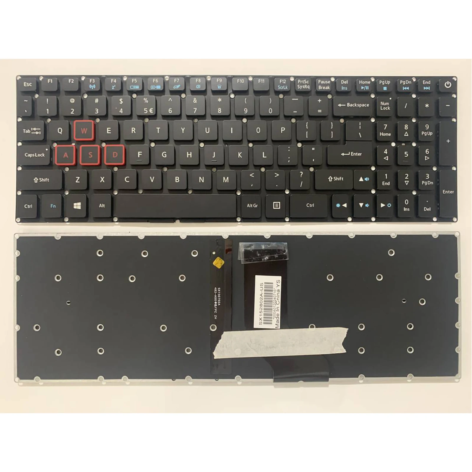 Teclado de ordenador portátil con diseño estadounidense para Acer Aspire VN7-793G VX5-591G VX5-591G-52WN VX15 VX5-591G-76YZ VX5-591G-565