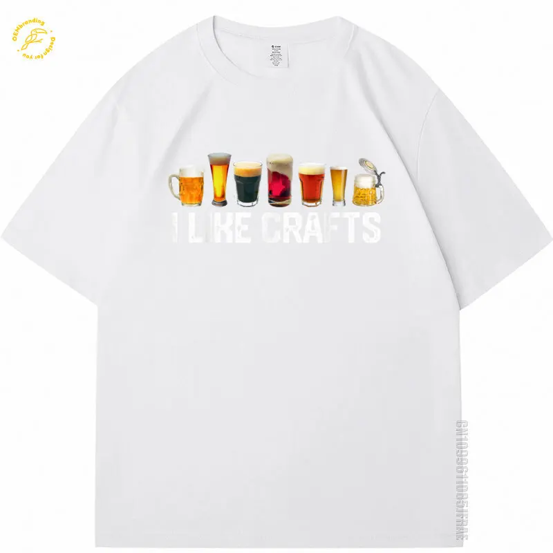 I Like Crafts Craft Beer Microbrew Hops Tshirt Funny Gift Dad Men Oversized T-Shirt Man Clothing Vêtement Homme Футболка Женская