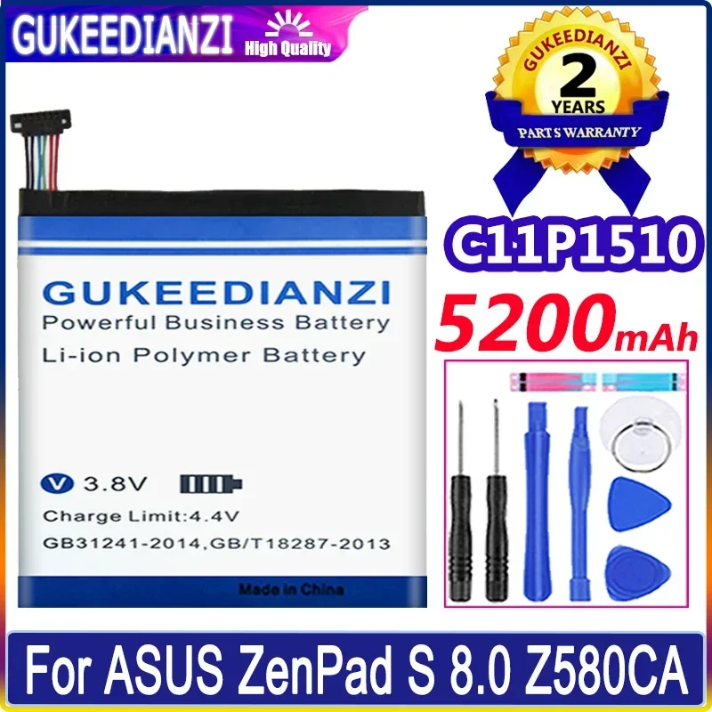 

GUKEEDIANZI новый высококачественный аккумулятор C11P1510 5200 мАч для ASUS ZenPad S 8,0 Z580CA Z580 P01MA аккумулятор + инструменты