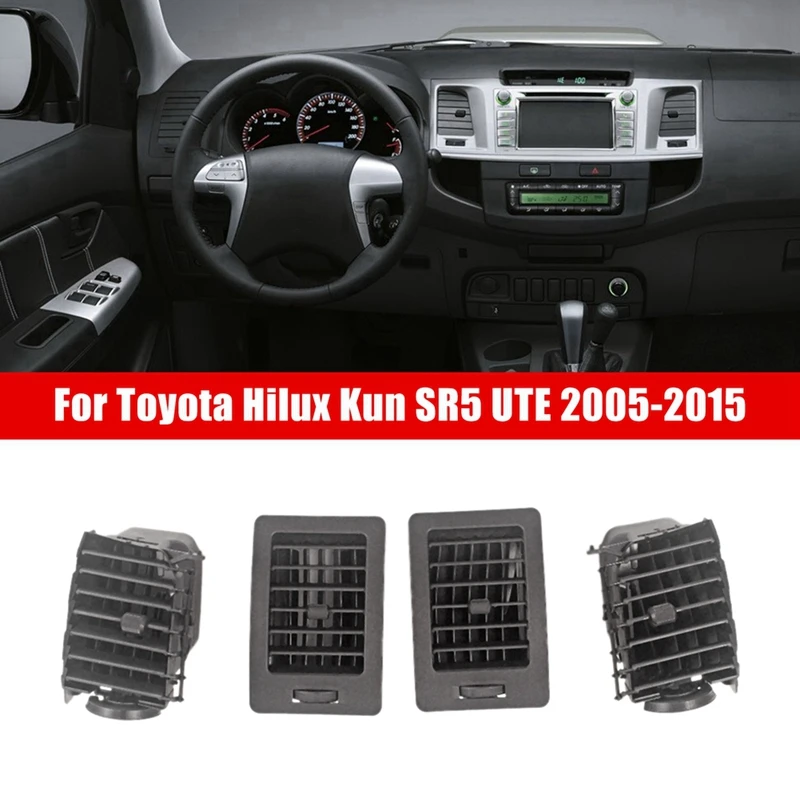 

1 Set Interior Air-Conditioner Grill A/C Vent Grille For Toyota Hilux Kun SR5 UTE 2005-2015 Fortuner Accessories Parts Component