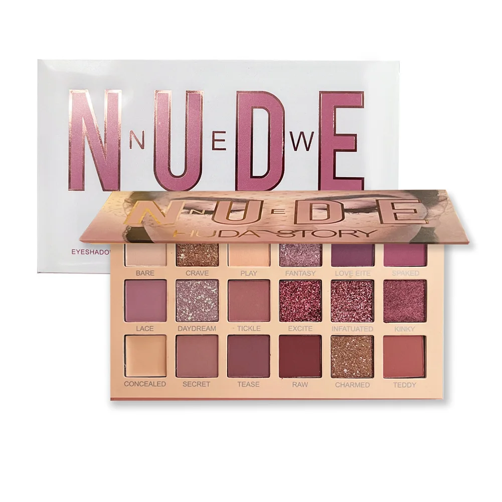 Sombra de ojos Desert Rose, paleta de sombras de ojos de 18 colores, brillo fino nacarado mate, maquillaje de ojos resistente al agua de larga duración