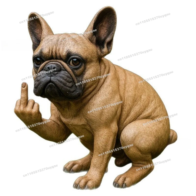 Interesting French Bulldog Garden Statue Resin Ornament