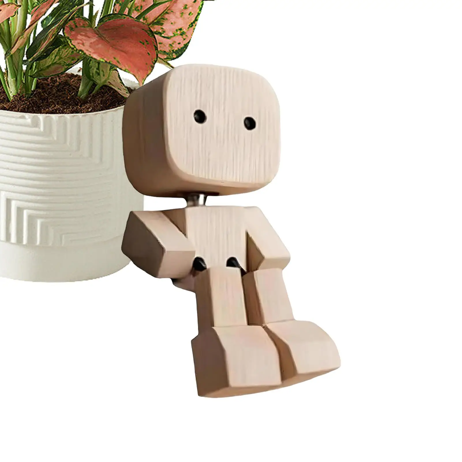 

Shaking Feet Wooden Doll Handmade Wooden Shaking Car Ornament Car Ornaments Sculpture For SUV Truck Sedan RV Dormitory Apartment