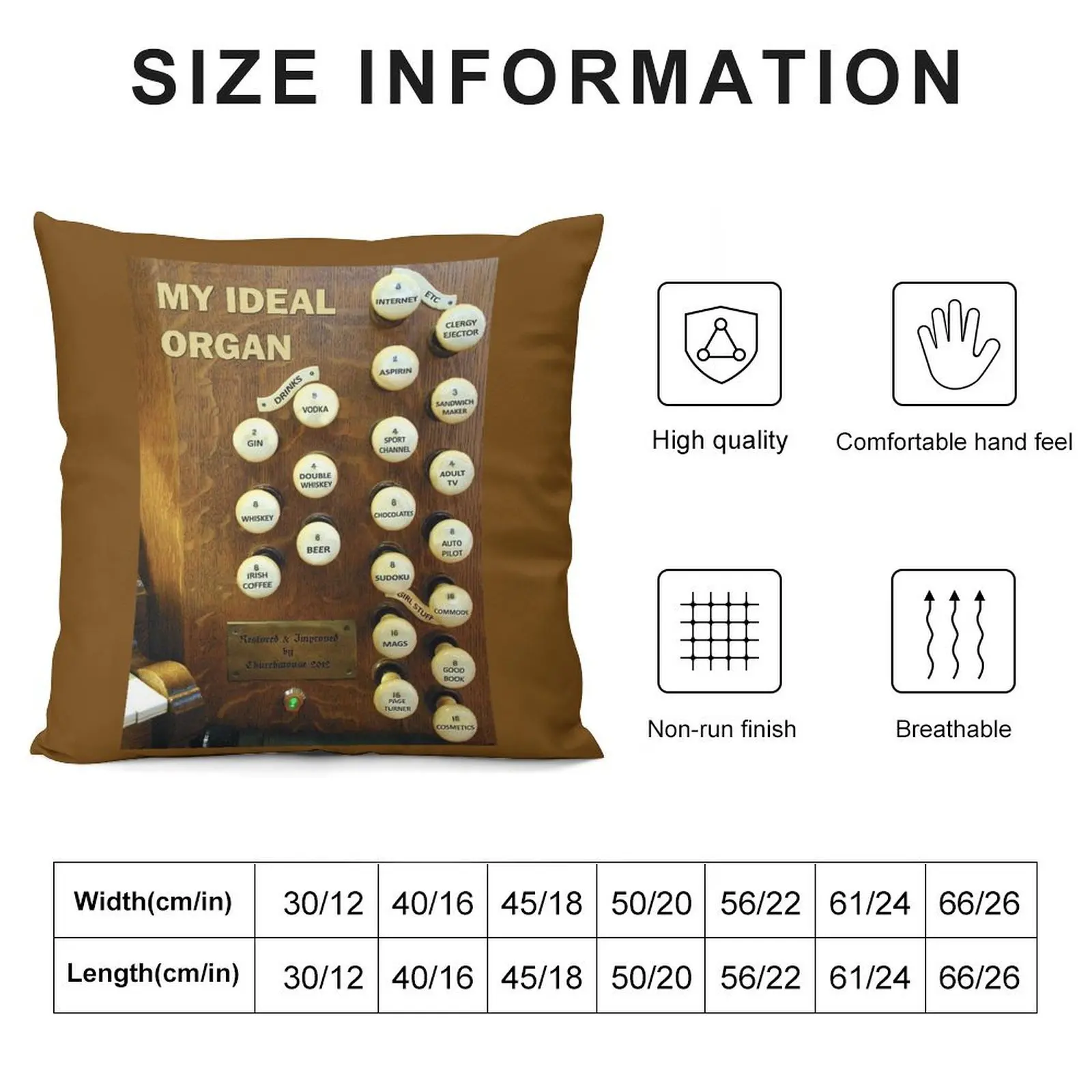 Ideal pipe organ Throw Pillow Pillowcase Cushion Cushion Covers For Living Room Sofa Covers pillow