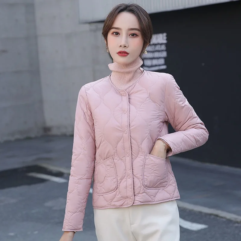 2023 New Light White Duck Down Down Jacket Liner Women Short Skin-friendly Soft Fashion Warm Autumn and Winter Coat