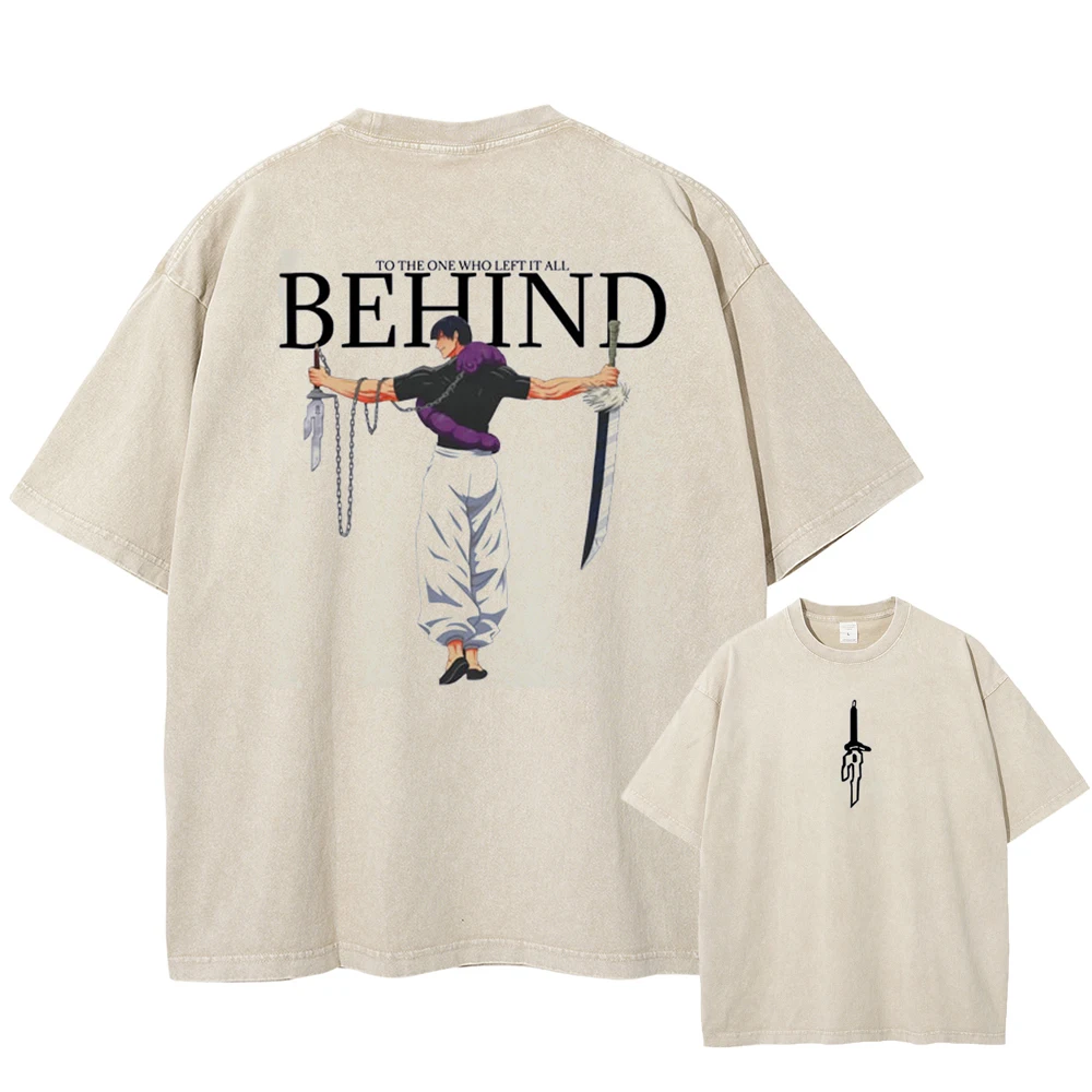 

Men Hip Hop Streetwear Vintage Washed Apricot T-Shirt Men Summer Anime Graphic Print T Shirt Cotton Oversize Tops Tees