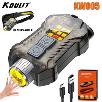 KDULIT XW005 LED MINI Flashlight Multi-function Rechargable Portable EDC Torch with Tail Magnet UV Light Outdoor Camping Lantern