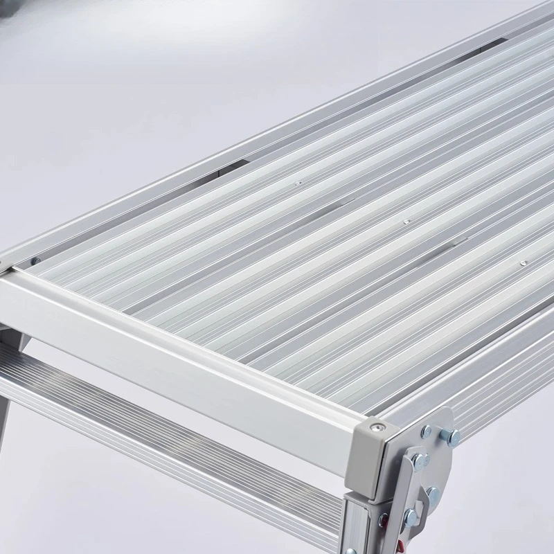 

Engineering aluminum ladder household stool platform ladder folding telescopic widening movement
