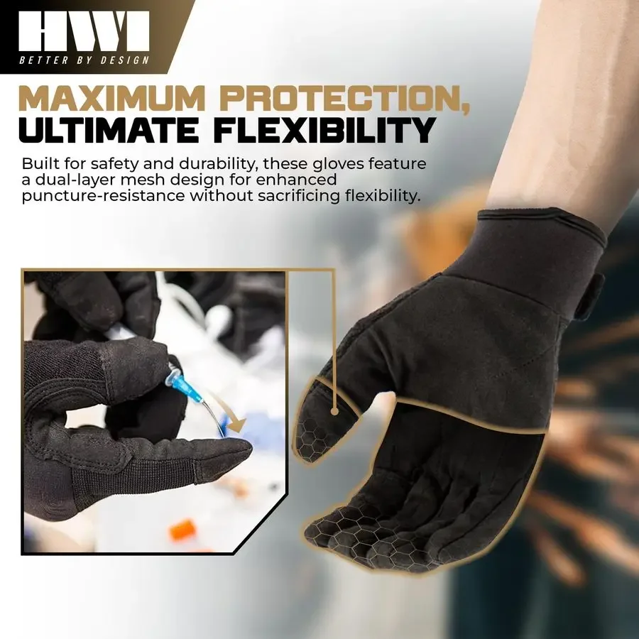 Gear HPG100 Puncture Pro Duty Glove CutResistant, Hypodermic Needle Protective, Touchscreen Capable