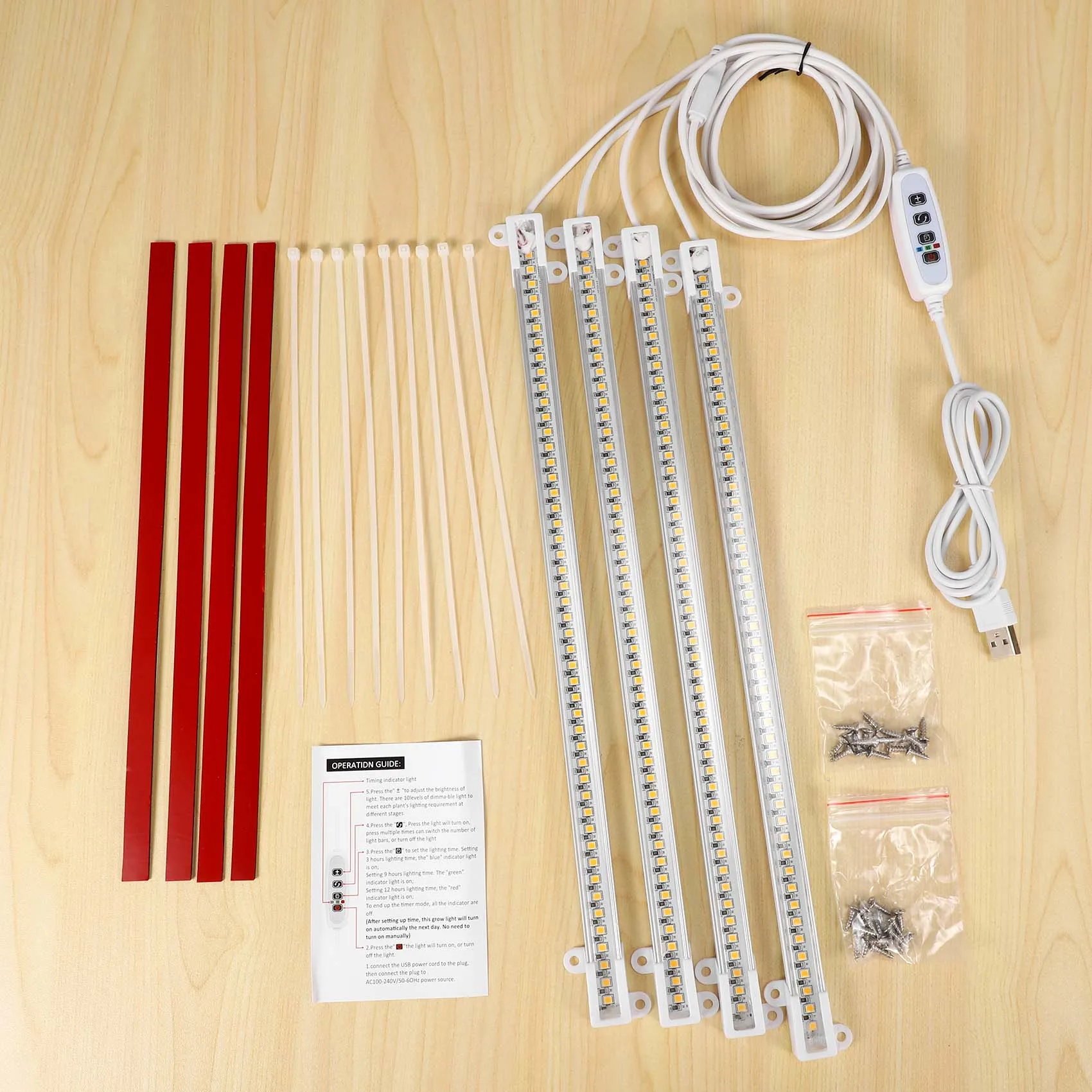 Strisce luminose per coltivazione di piante AF90-LED, luci di coltivazione a spettro completo per piante da interno con timer di accensione/spegnimento automatico 3/9/12 ore, 192 LED