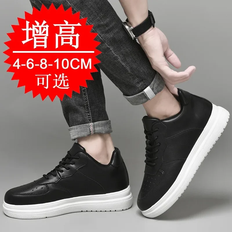 2026 Winter Herren Schuhe mit Höhenerhöhung Unsichtbare 6-8cm Sport-Sneaker Erhöhen die Körpergröße Leder-Schuhe Herrenschuhe – Detail 38