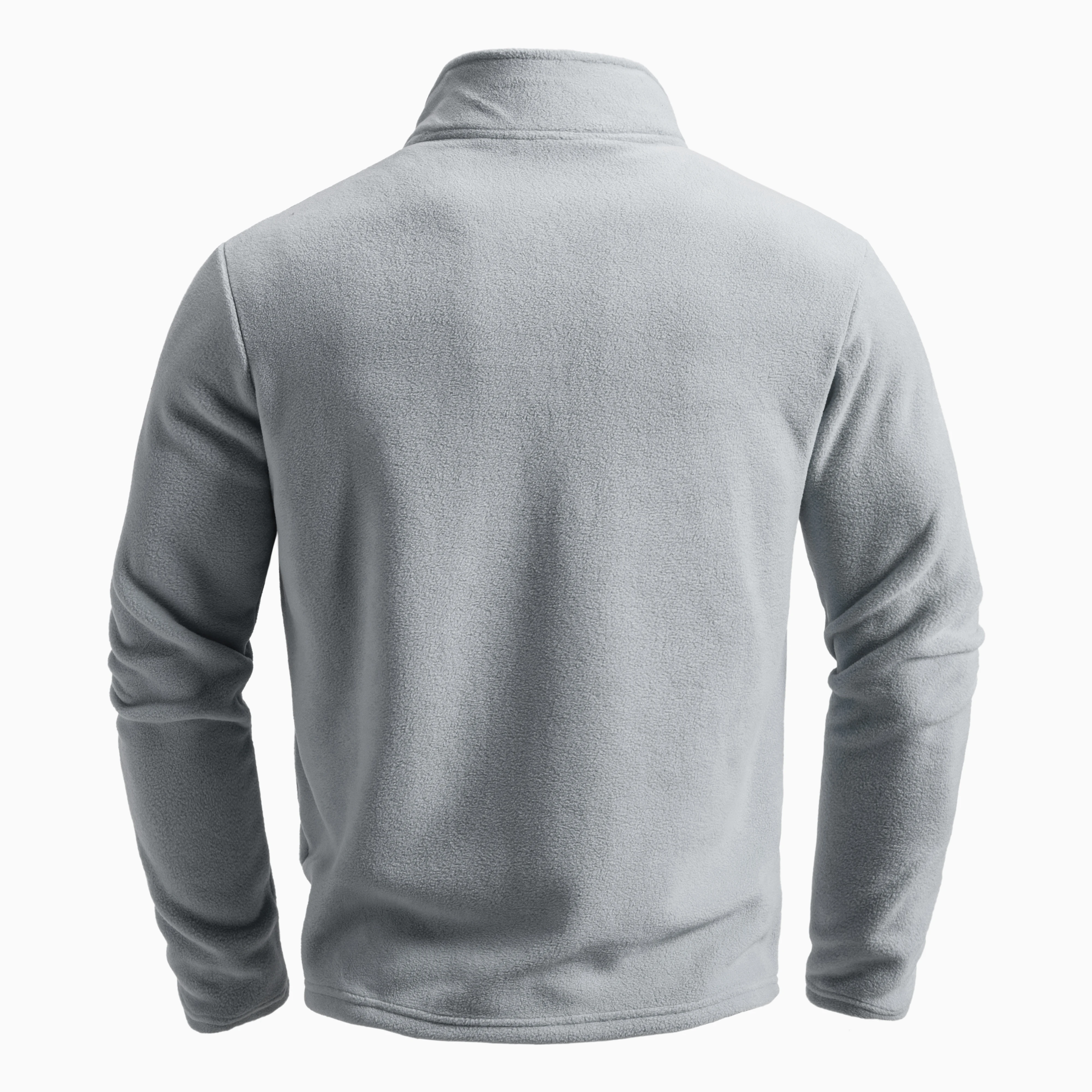 Herren Outdoor Warm Fashion Pullover Winter Warm und Bequem Half Zip Solid Color Polar Fleece Pullover – Detail 7