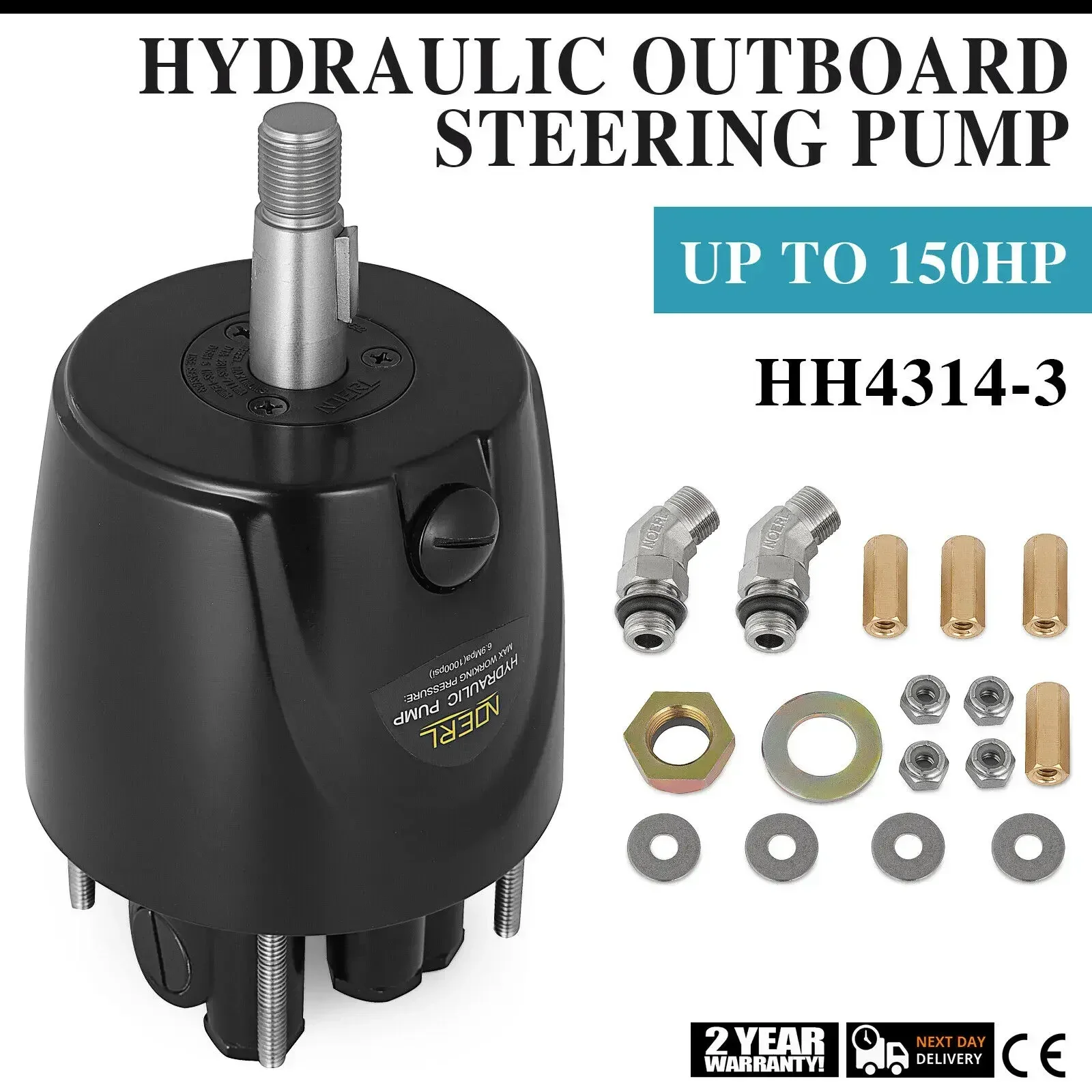 Helm Hydraulic Outboard Steering Pump HH4314--3