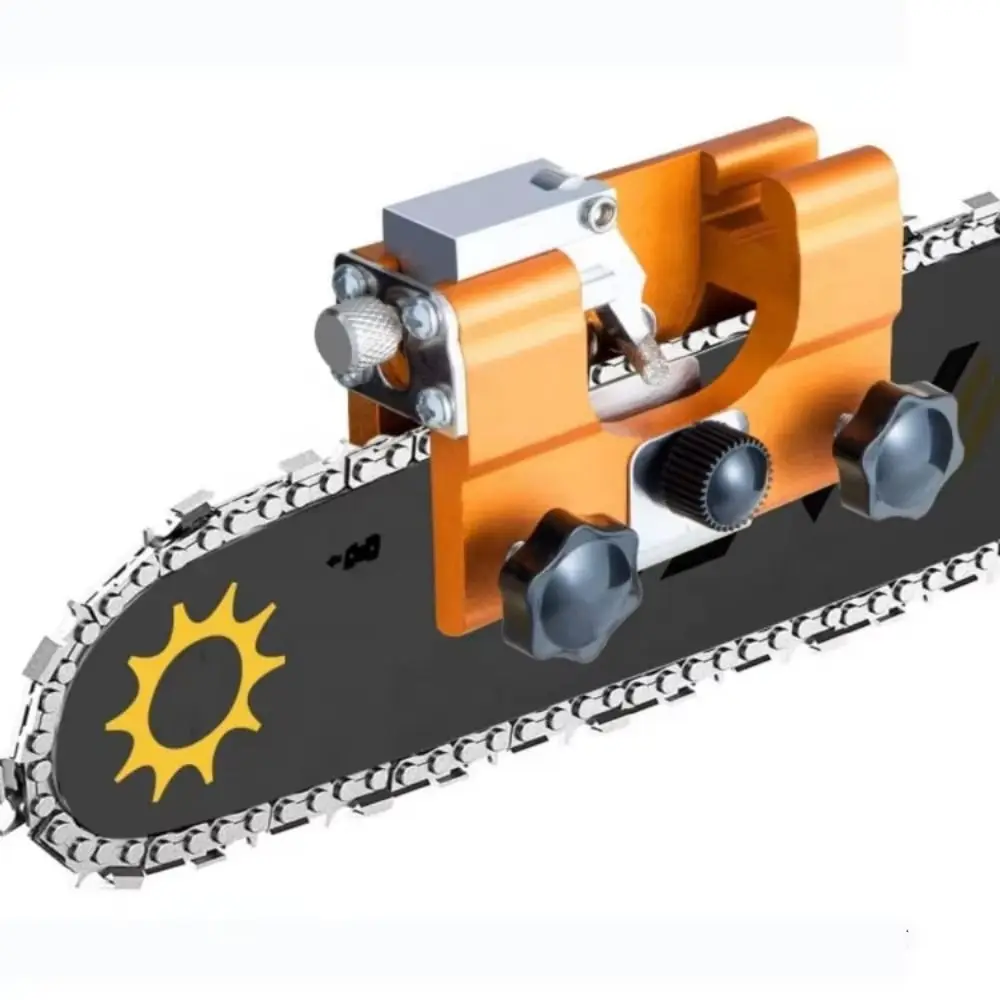 Portable Hand-cranked Chain Grinder Quick Sharpening for Chain Saws ChainSharpeners Jig 3pcs Sharpening Heads Chain Clamp