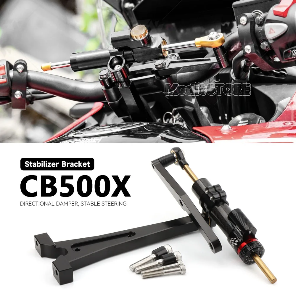 For HONDA CB500X CB 500 X 2019 2020 2021 2022 2023 2024 2025 Motorcycle CNC Stabilizer Damper Complete Steering Mounting Bracket