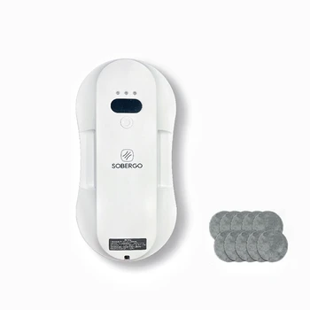 스마트 윈도우 로봇 청소기, 3 세대, 6.2cm 울트라 슬림, 5600PA 흡입, 인터랙티브, 한국어 어댑터 및 사용자 설명서