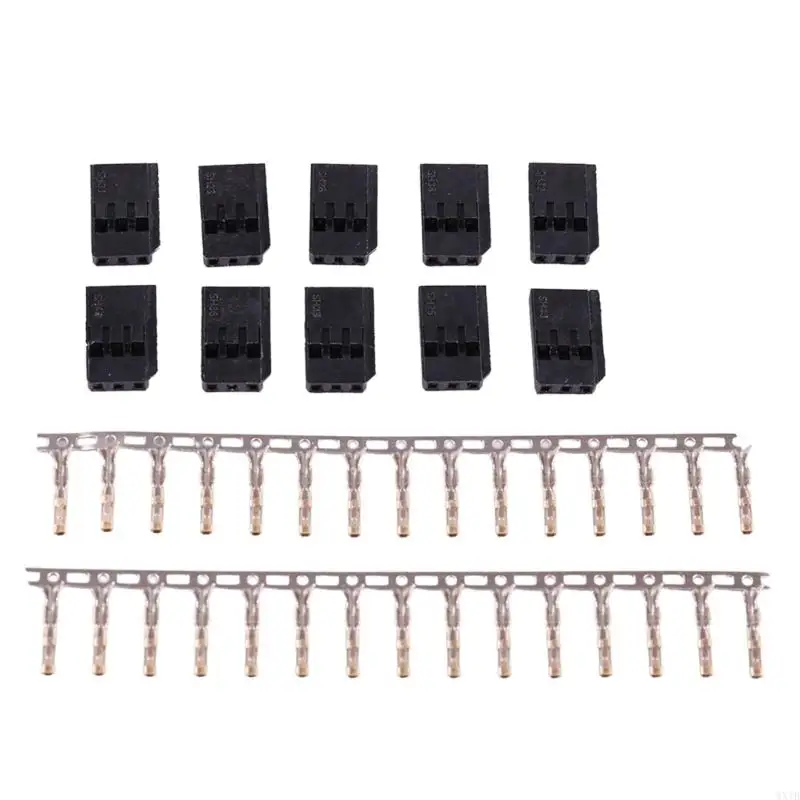 لمجموعة Futaba servo مجموعة أنثى/ذكر 10/20sets DIY تمديد الأسلاك المحطات تجعد مجموعة دبوس