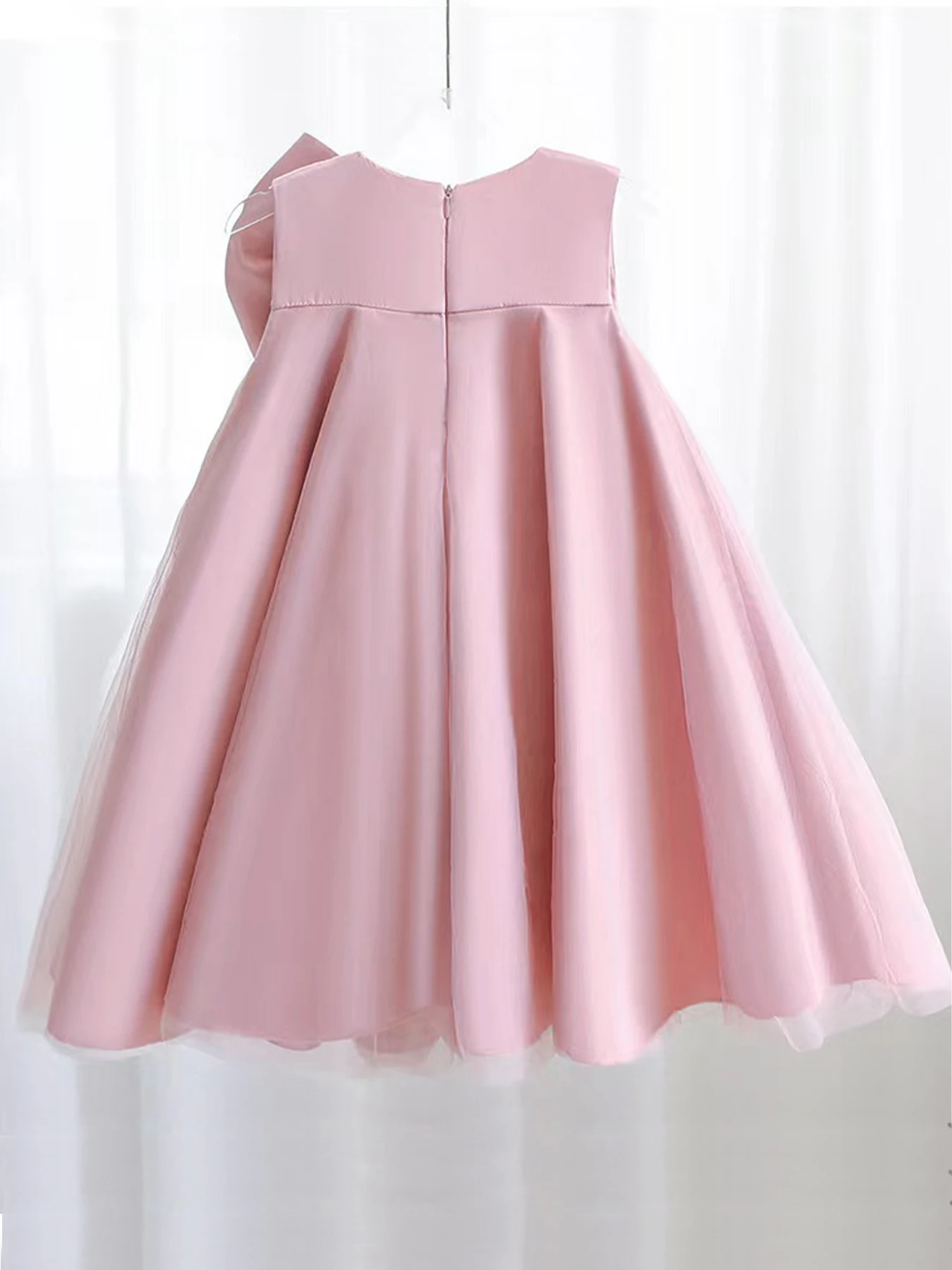 Big Bow Girl Dress Cute Girl Birthday Party Dress Wedding Flower Girl Dress Washing Dress Holy Communion Dress