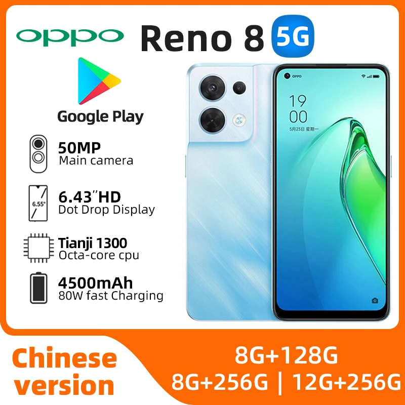 oppo Reno8 5G Android Unlocked 6.43 inch 12GB RAM 256GB ROM All Colours in Good Condition Original used phone