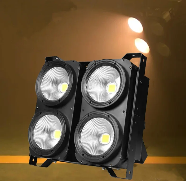 SHEHDS-LED Audiência COB Quente Branco Blinder Light, 4 Olhos, 4x100W, Apto Para Palco DMX, Disco, Festa Em Casa, Dança, Teatro, Branco Frio