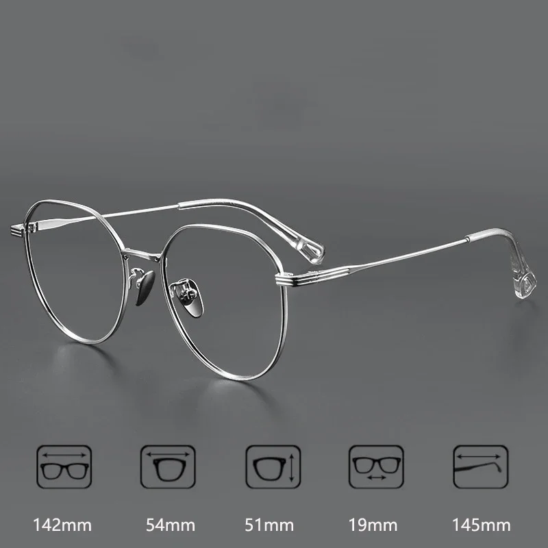 

KIZN Sports MVCKyopia Half Eyeglasses Square Frame Men Retro Prescription Glasses Vintage Titanium Luxury Business Eyewear -0.50