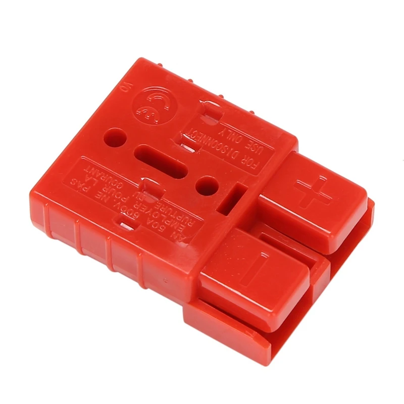 3X For Anderson Style Plug Connectors 50A 600V 6-12AWG AC/DC Power Tool For 6AWG Plated Solid Terminals Plugs Red