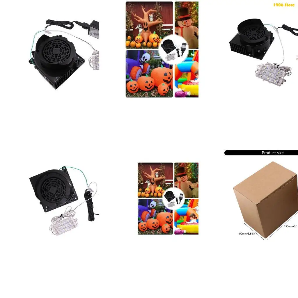 

U1JB Надувной вентилятор со светодиодной подсветкой для рождественских надувных вентиляторов для двора на День Благодарения, на