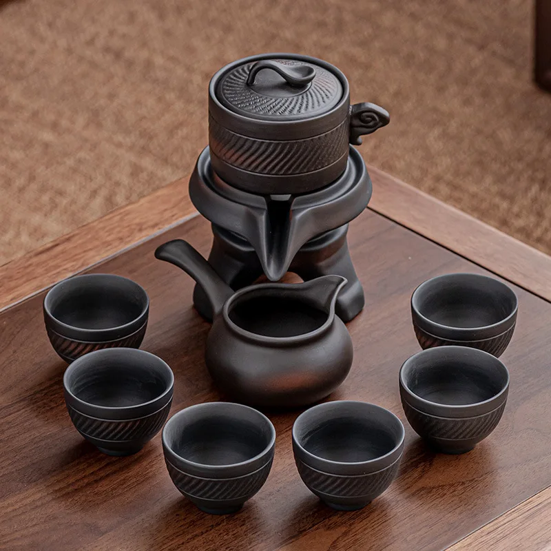 Purple Clay Semi Automatic Tea Maker with 9 Hole Jumping Knife Design for Kung Fu Tea
