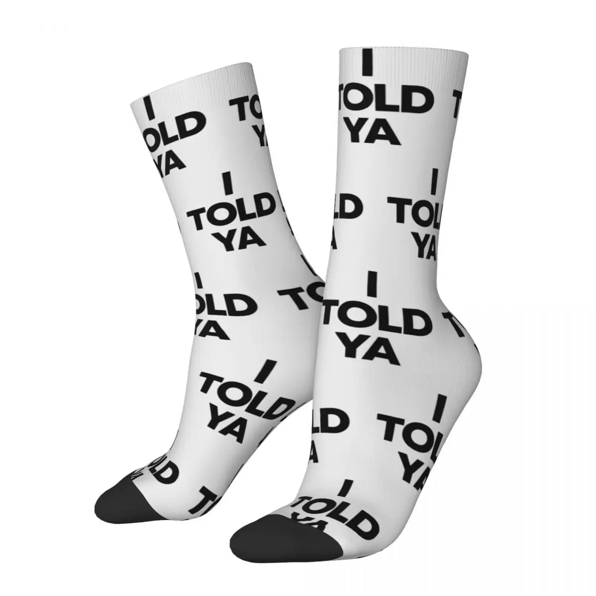 

I TOLD YA Zendaya Design Crew Socks Merch for Men Flexible Crew Socks