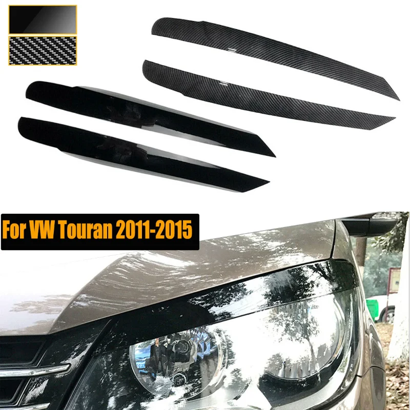 

For Volkswagen VW Touran 2011-2015 Car Headlights Eyebrow Cover Head Lamp Eyelids Stickers Trim Decoration Car Accessories