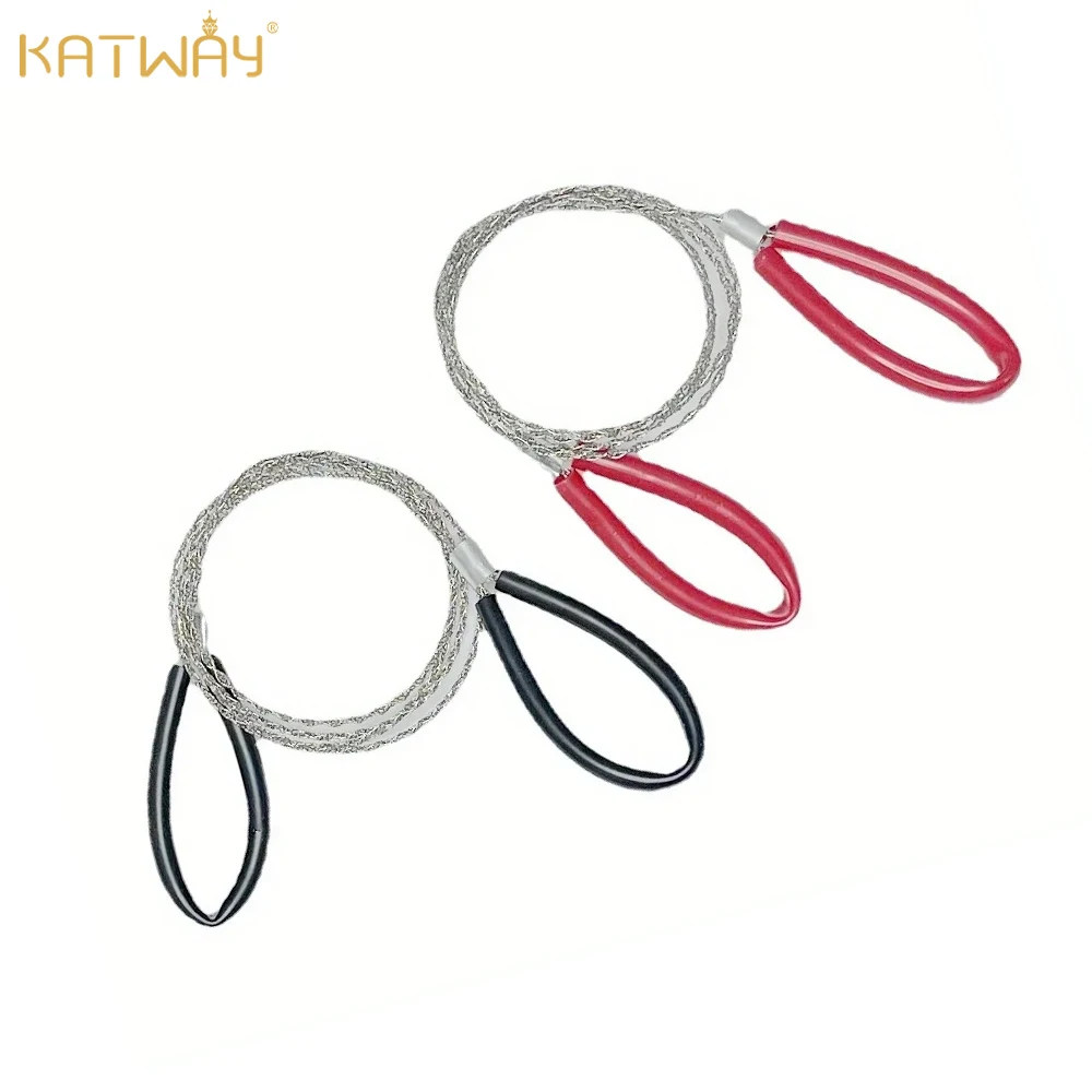 

KATWAY Pocket Manual 1PC portable stainless steel wire saw with finger handle for outdoor camping hiking survival HH-AA497