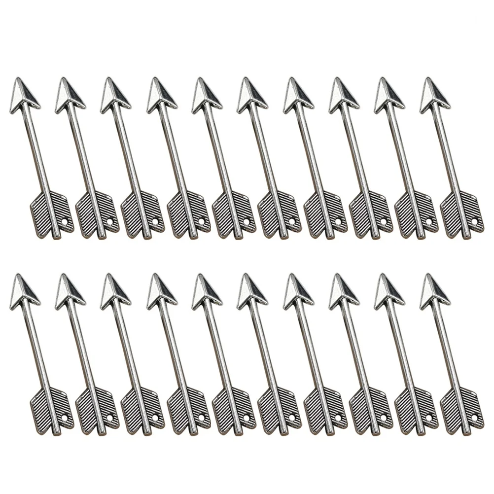 

20 Pcs Arrow Pendant Ornaments Zinc Alloy Simple Stylish DIY Charms Jewelry Making Accessories Craft Project Pendant Set
